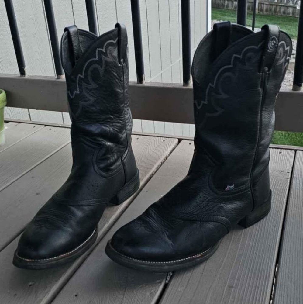 Justin men's leather boots size 12 D